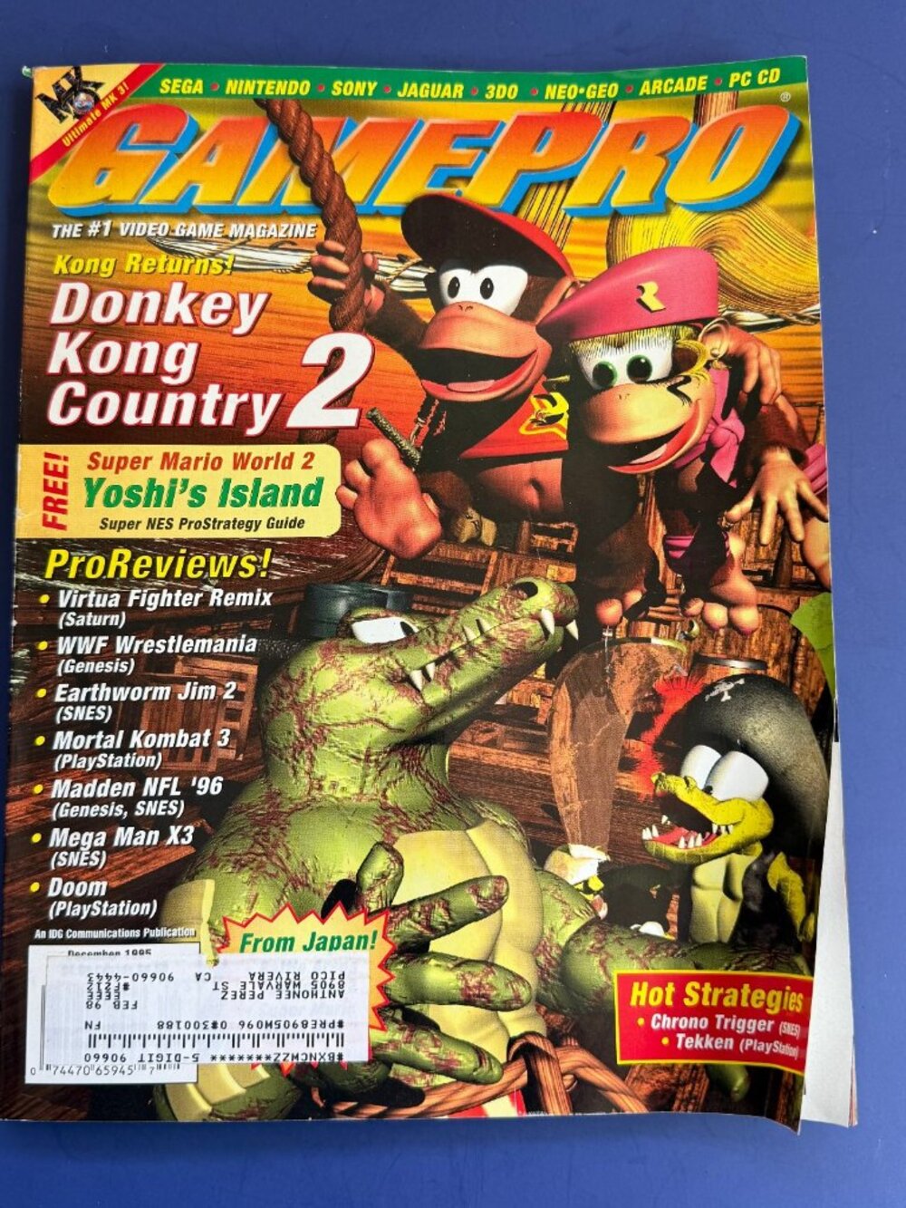 GamePro Magazine December 1995 #77 Donkey Kong Country 2 Yoshi Island Used